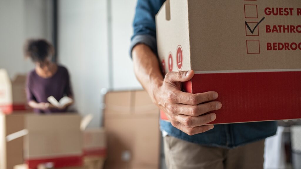 Person carrying a box